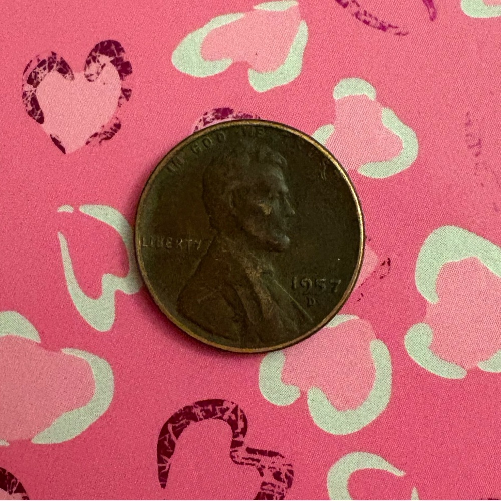 Rare Vintage 1957 Copper Wheat Penny Rare Error in E - Picture 2 of 7